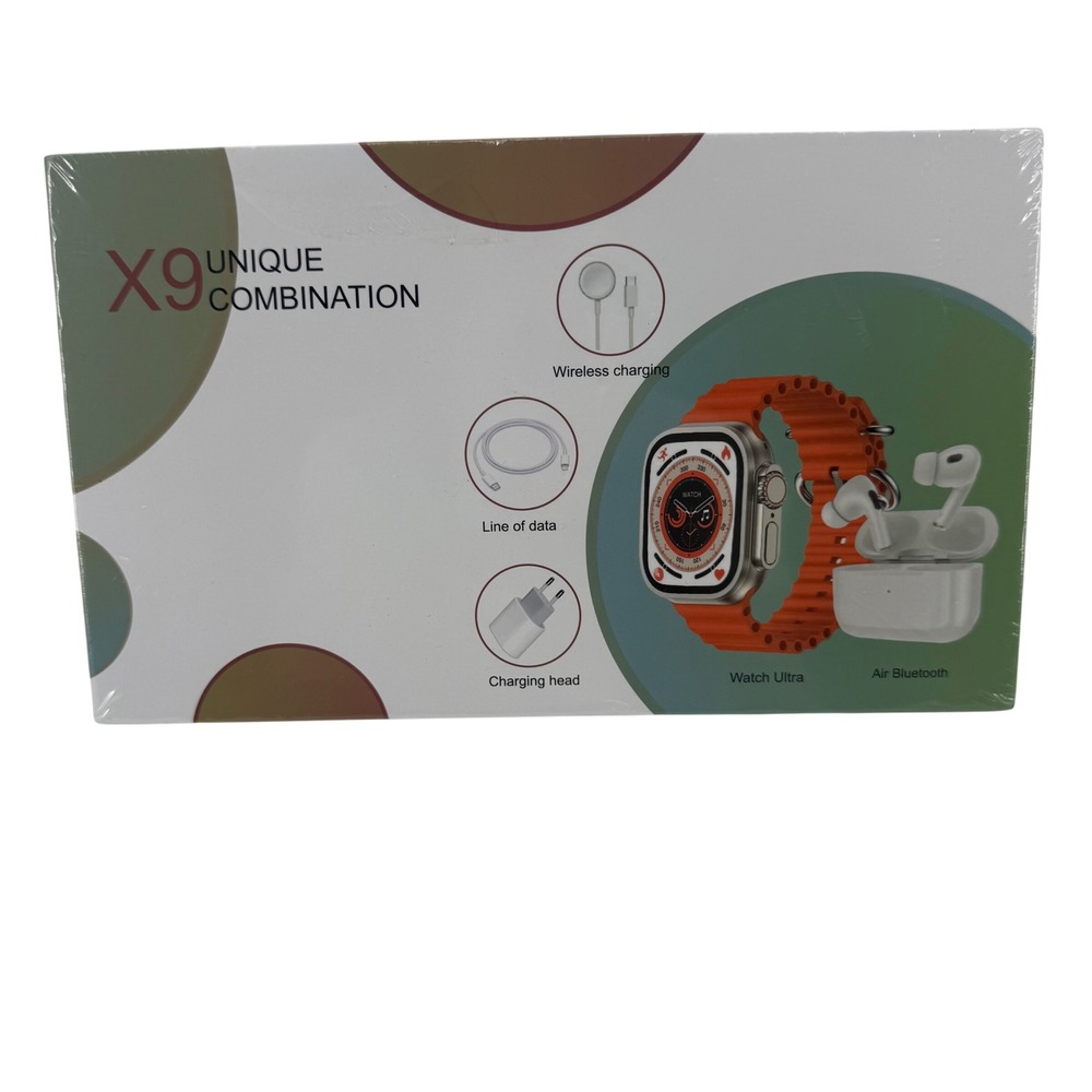 NEW - X9 6 IN 1 Smart Watch Kit Combination Smart Watch and Charging Accessories